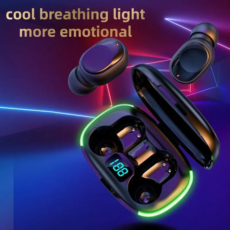 Wireless Bluetooth Earbuds with LED Lit Charging Case