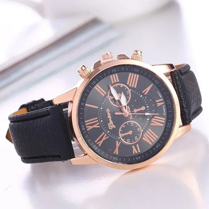 Top Brand Luxury Woman Watch Leather And Waterproof