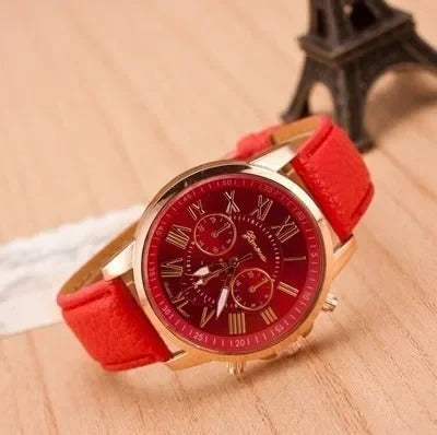 Top Brand Luxury Woman Watch Leather And Waterproof