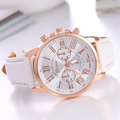 Top Brand Luxury Woman Watch Leather And Waterproof