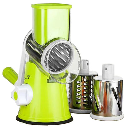 3 IN 1 ROTARY GRATER VEGETABLE SLICER